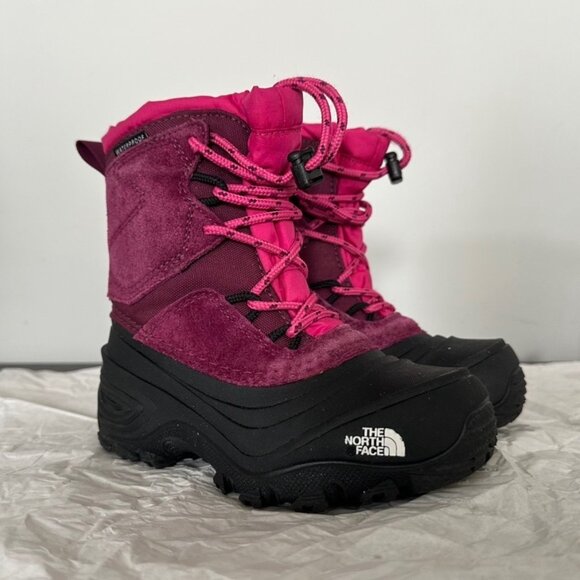 The North Face Youth Waterproof Boots, Pink/Black, Size 11 - Picture 1 of 4